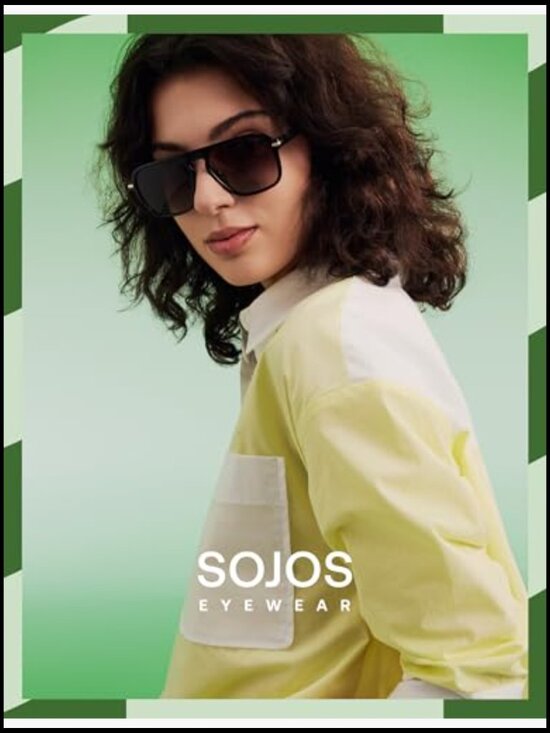 Retro Aviator Polarized Sunglasses Square Pilot Men Women main image 2